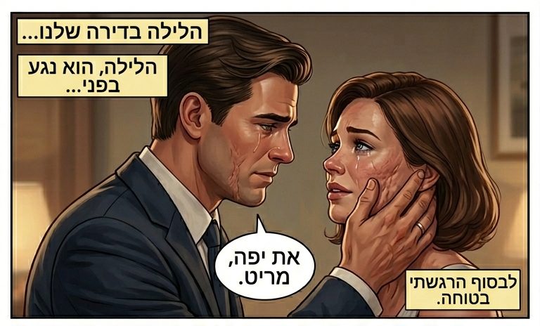 התחתנתי עם גבר עיוור כדי שלעולם לא יראה את הצלקות שלי – בליל הכלולות שלנו הוא אמר: "את צריכה לדעת את האמת שהסתרתי במשך 20 שנה"